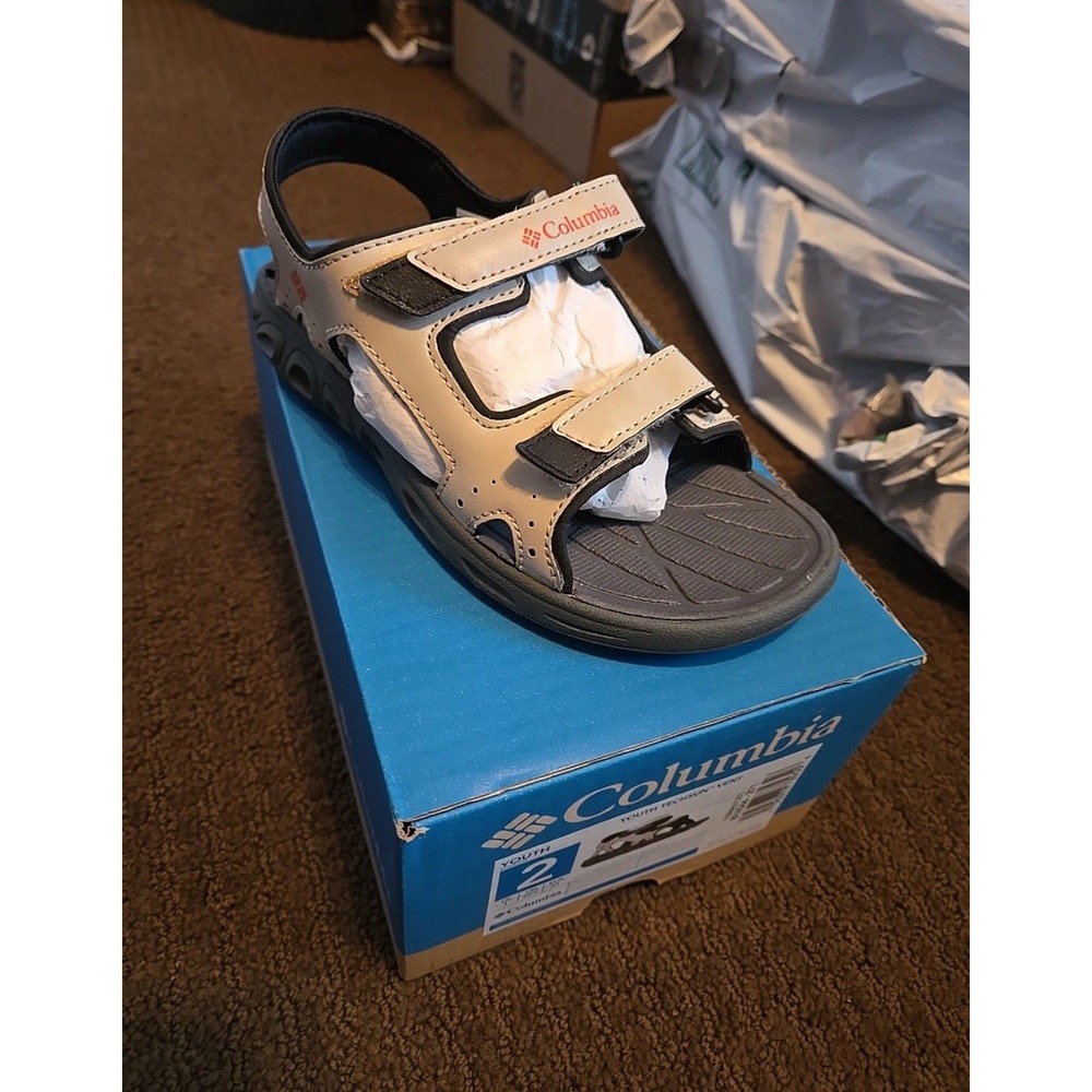 Columbia Youth Techsun Sandal Size 2 Kids Beige New - Picture 1 of 4